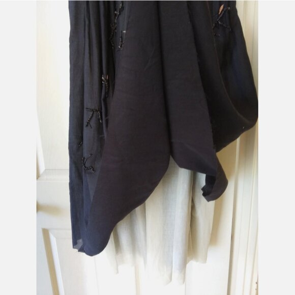 THE ROW Black 100% Cotton Skirt Boho Beaded long full length maxi embroidered - Picture 7 of 11